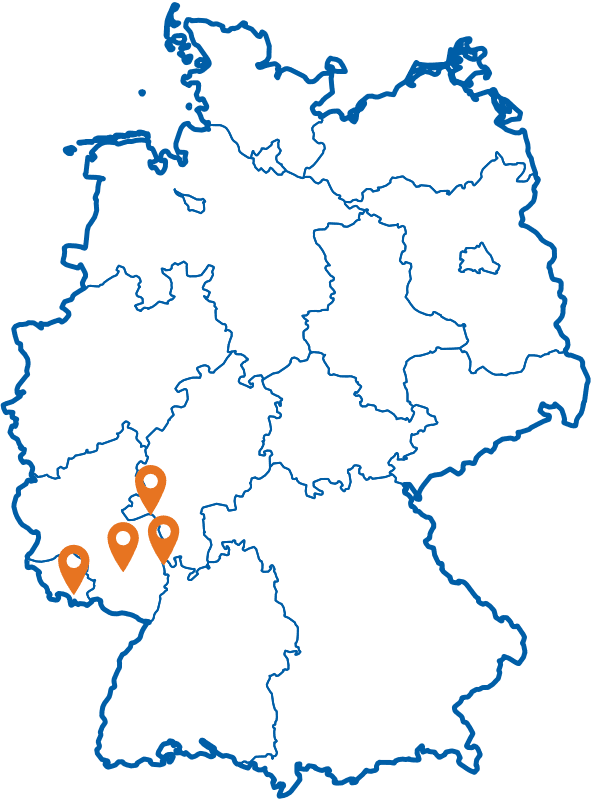 Karte unserer Standorte